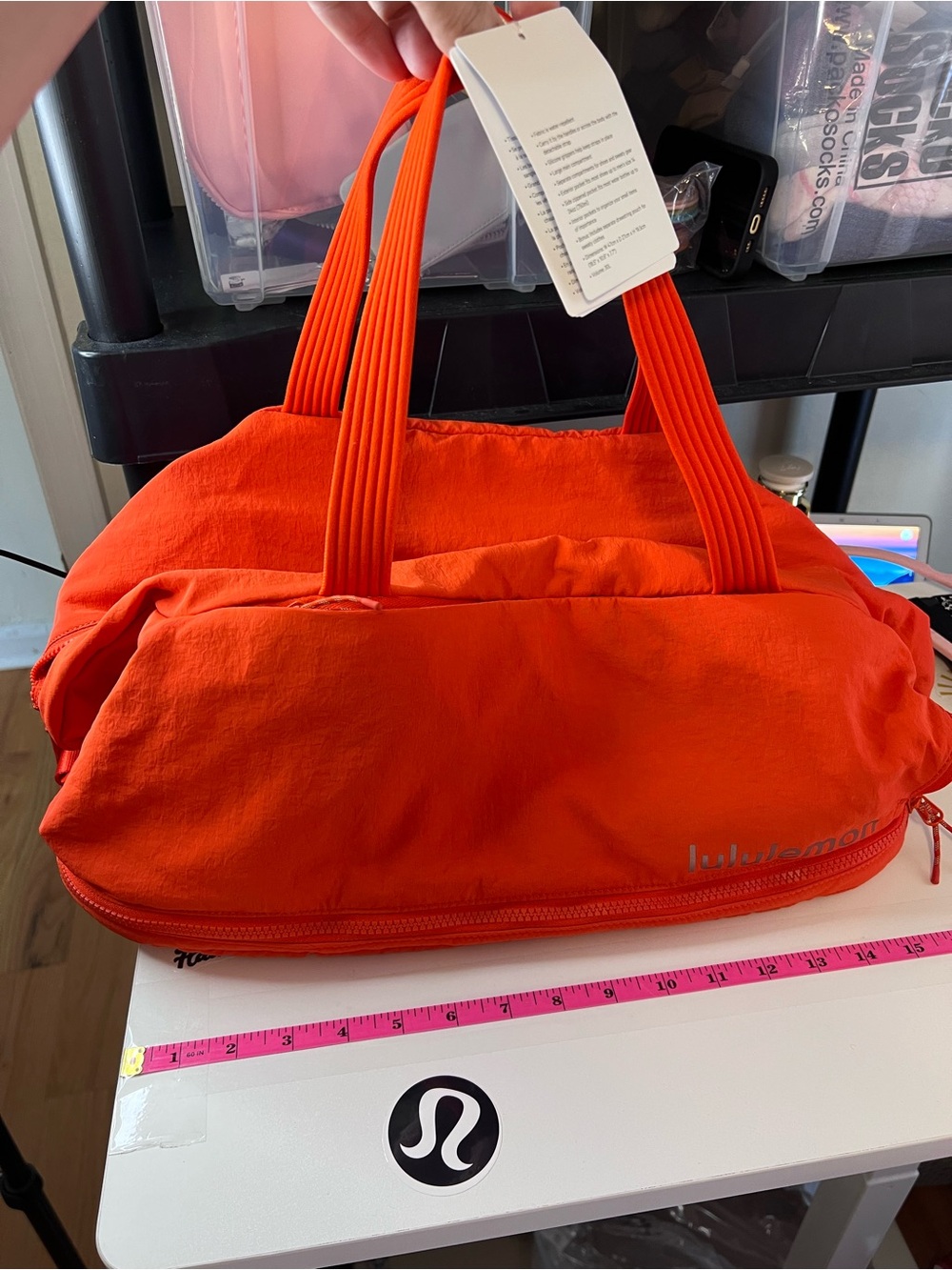 #724 NWT Lululemon 3-in-1 Gym Duffle Bag 30L Cherry Ember Cranberry Charm